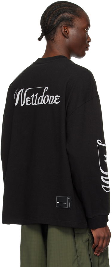Суитчър We11done Long Sleeve Print T-Shirt Черно | WD-TP4-20-712-U-BK, 2