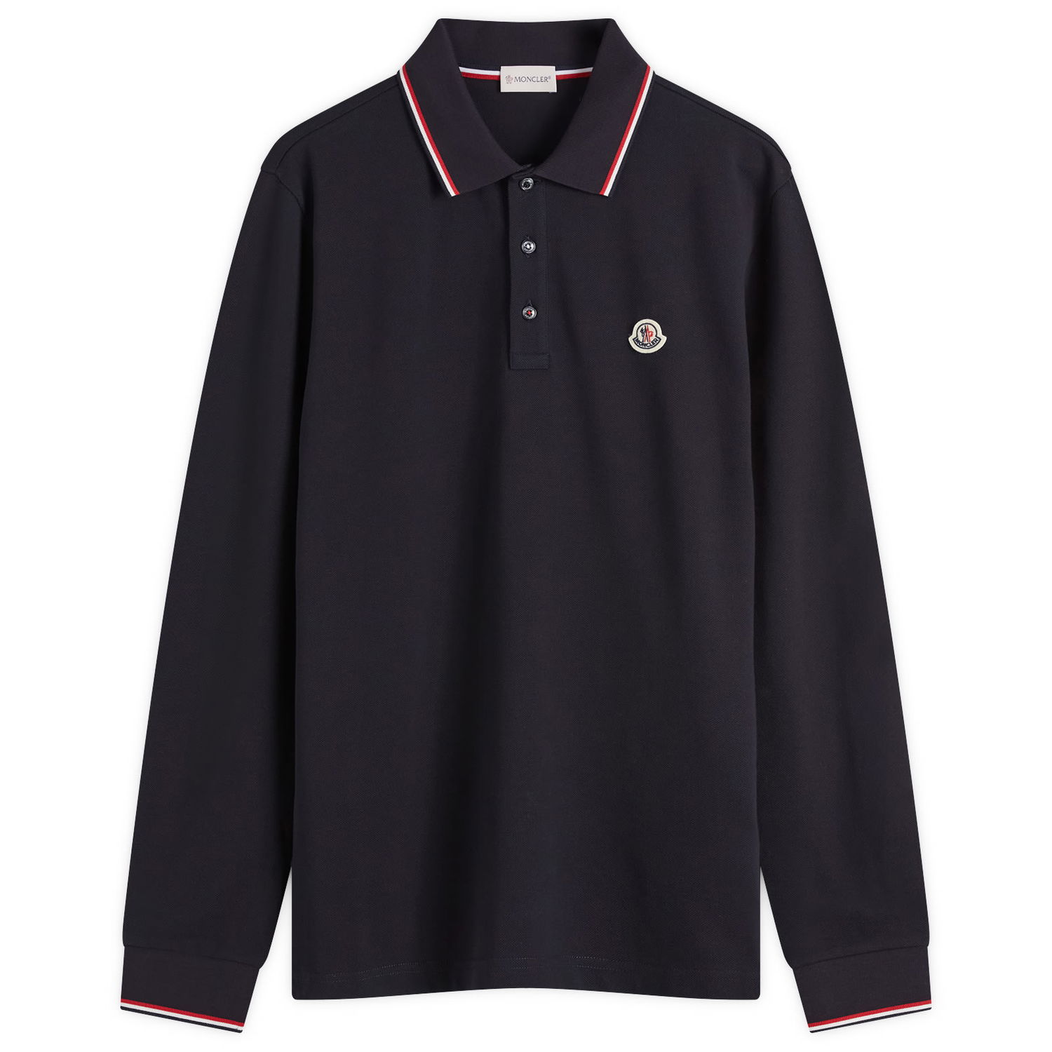 Поло тениска Moncler Long Sleeve Polo T-Shirt Черно | 8B701-00-84556-77X, 0