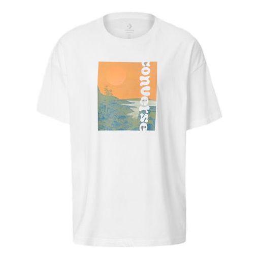 Тениска Converse Converse Landscape Print T-Shirt Бяло | 10019568-102