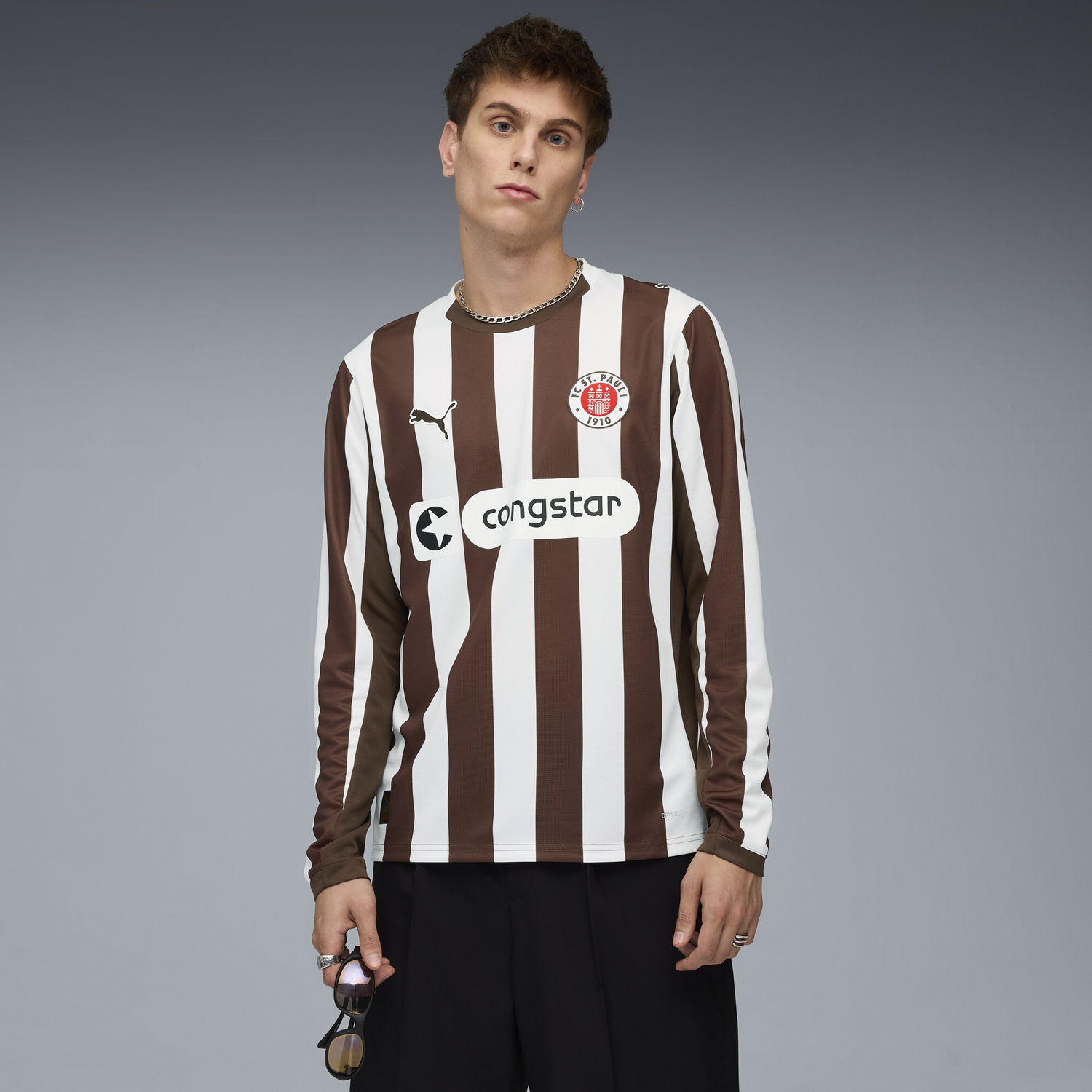 Фланелка Puma FC St. Pauli 25/26 Home Long Sleeve Jersey Кафяво | 783066_01, 1