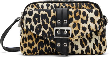 Чанта през рамо GANNI GANNI Bucky Leopard Print Nylon Camera Bag Многоцветен | A6535, 0