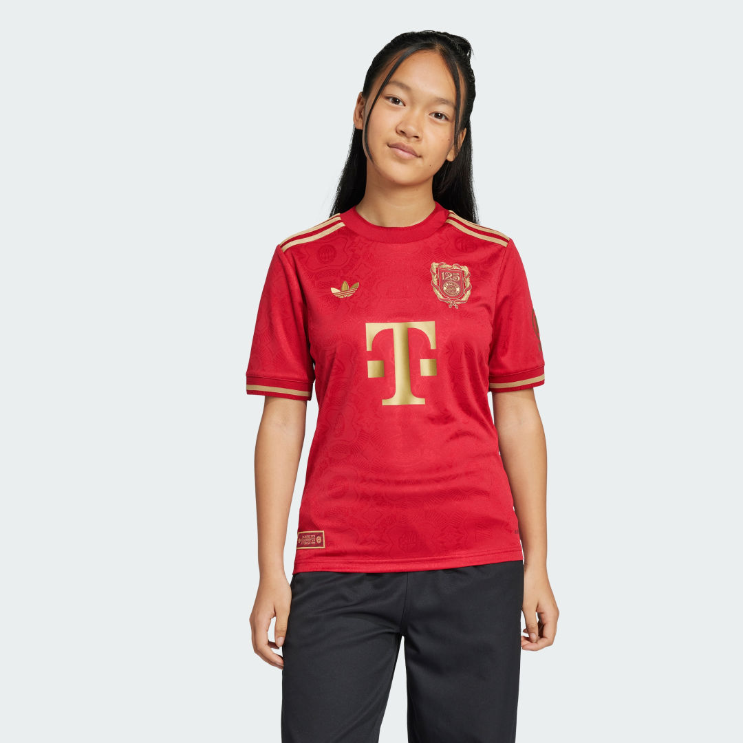 Фланелка adidas Performance FC Bayern Anniversary Kids' T-Shirt Червено | JE6782, 0