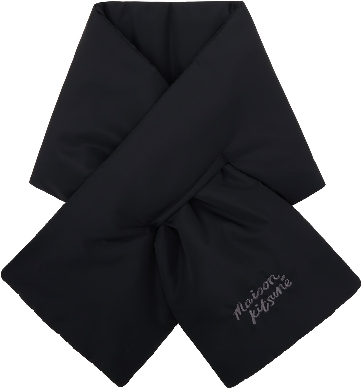 Шал MAISON KITSUNÉ Puffer Scarf Черно | NM06202WQ4035, 0