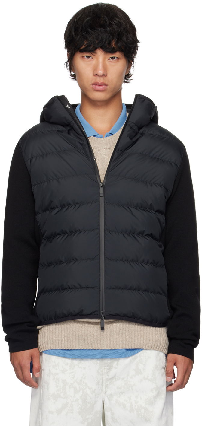 Яке Moncler Black Paneled Down Jacket Черно | J20919B00010M1122, 0