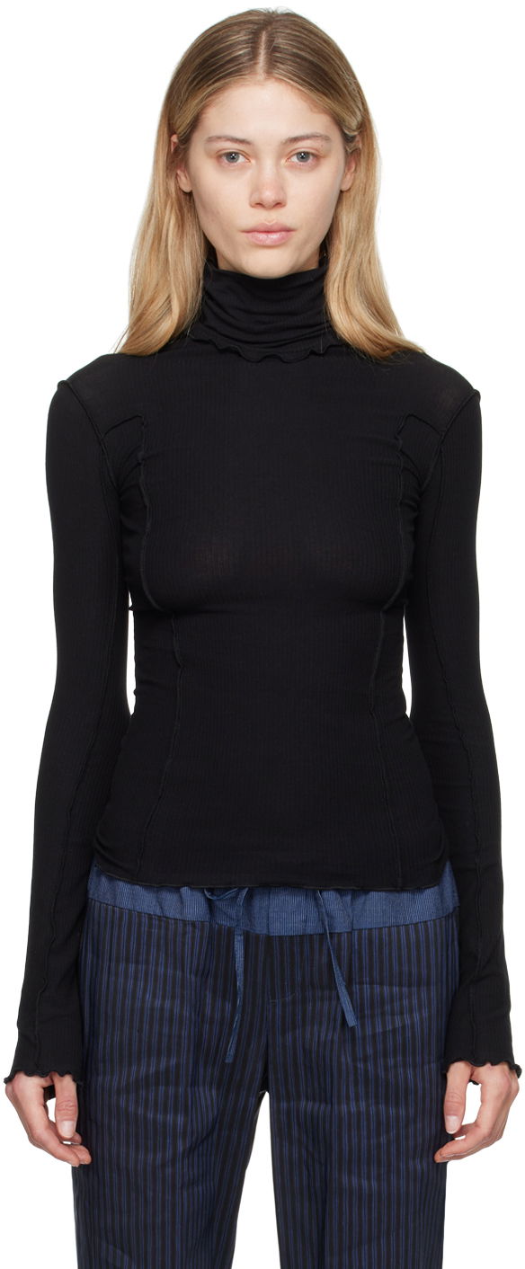 Тениска Baserange Turtleneck Long Sleeve Top Черно | TTOMT-RI-000, 0