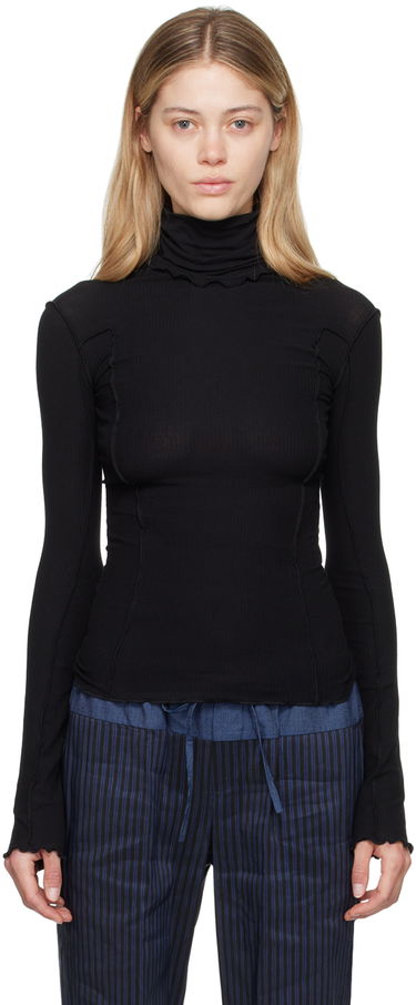 Тениска Baserange Turtleneck Long Sleeve Top Черно | TTOMT-RI-000, 0