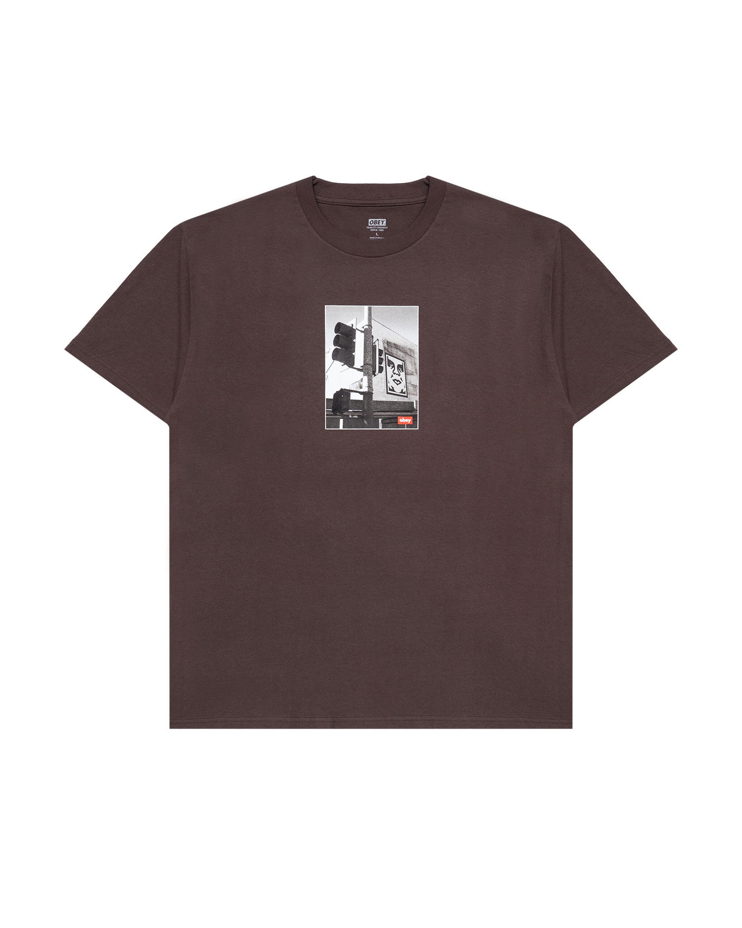 Тениска OBEY Obey Los Angeles Photo T-Shirt Кафяво | 165264230-JVA, 0