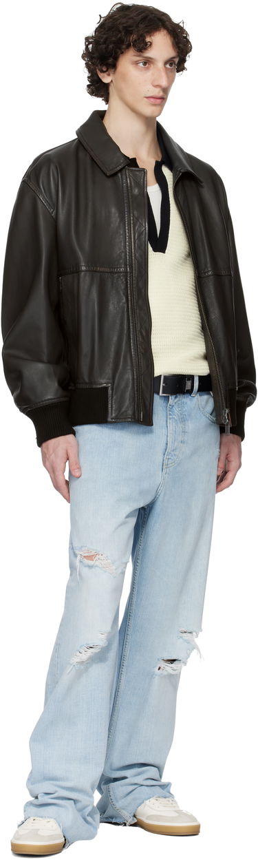 Яке BOSS BOSS Zip Leather Jacket Черно | 50543240, 3