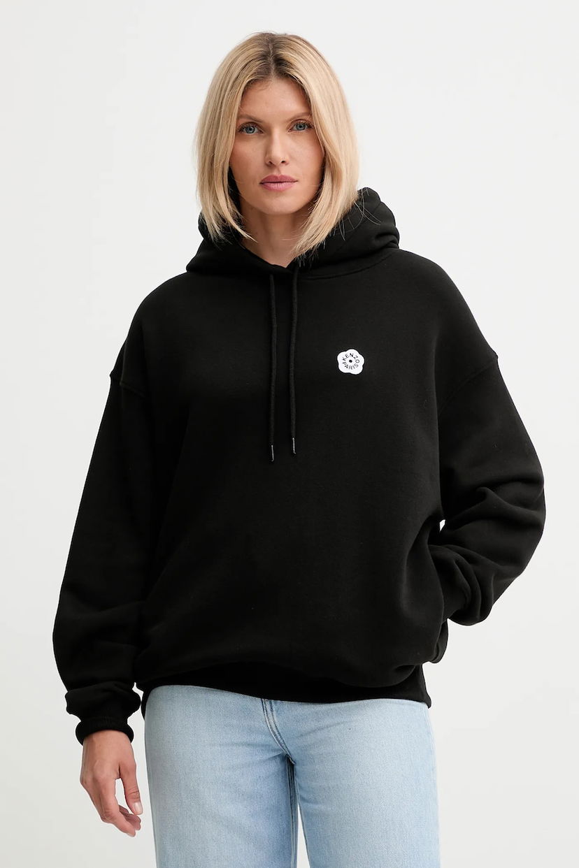 Суитчър KENZO Kenzo Hoodie with Applique Черно | FF62HO4534MB