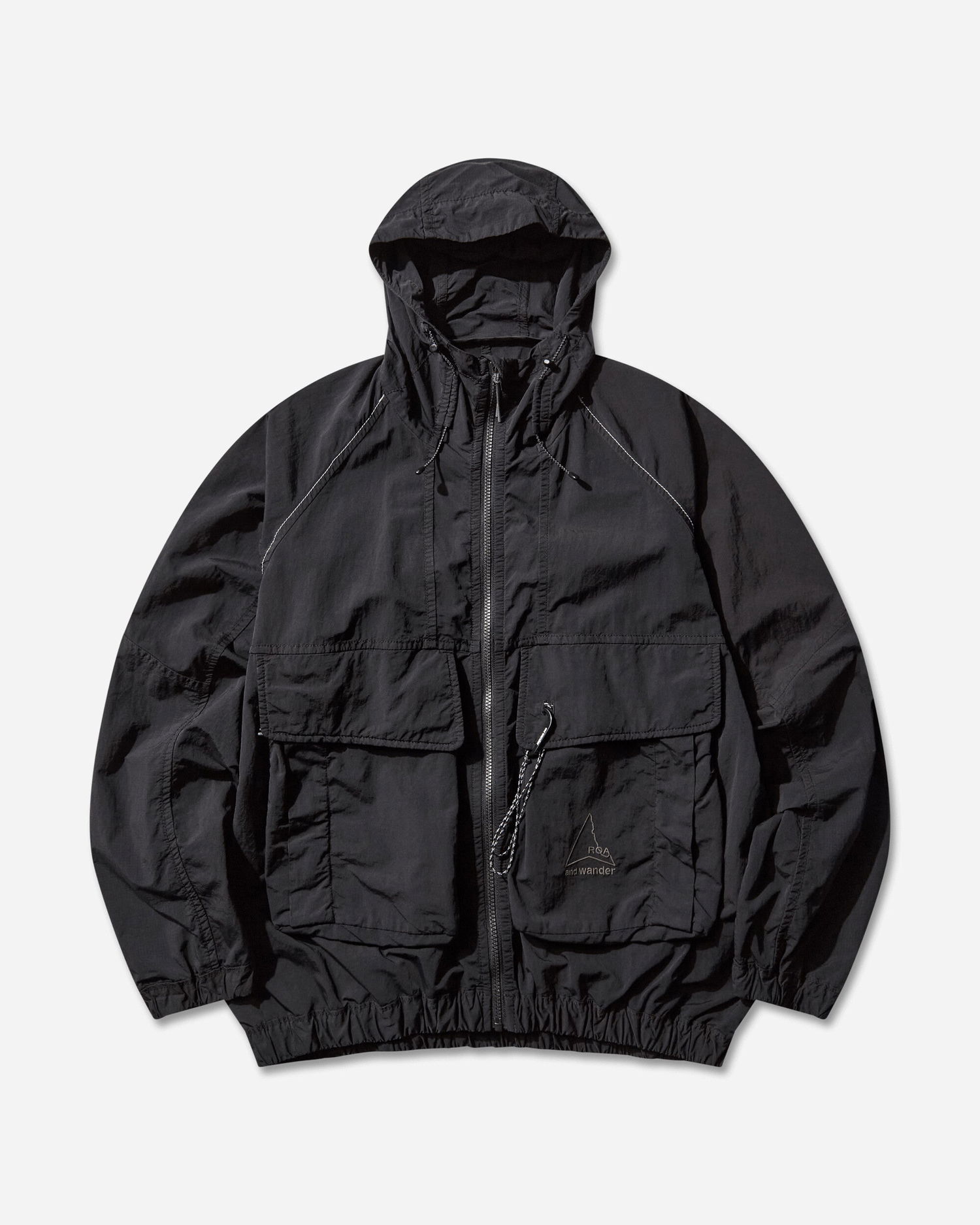 Ветровка ROA Garment-Dyed Nylon Hooded Jacket Черно | 5745221536 10, 0