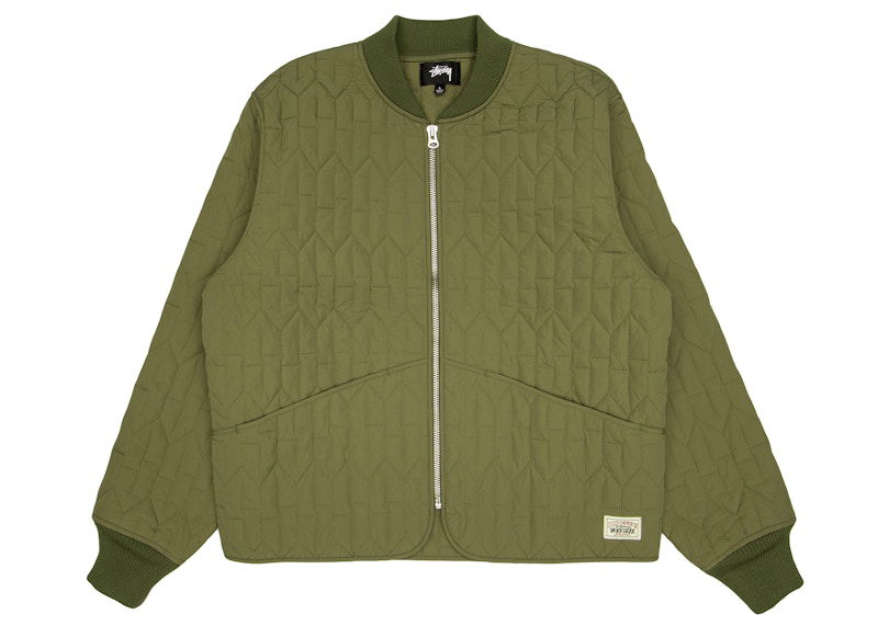 Яке бомбър Stüssy Quilted Liner Jacket Зелено | 115670_OLIV