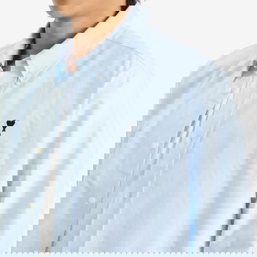 Риза AMI AMI Paris Men's Cotton Oxford Classic Shirt, Size IT 46 Синьо | H25HSH763-CO0031-450H25, 5