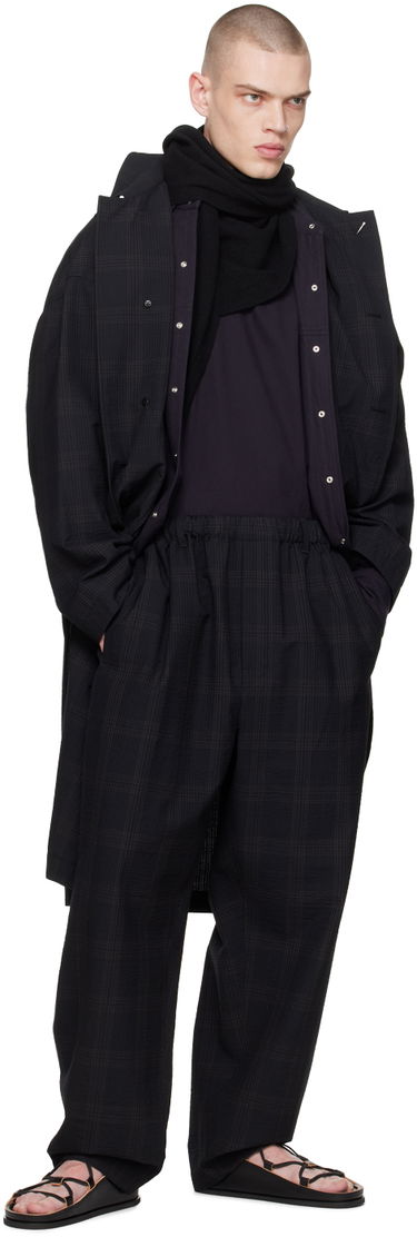 Палта LEMAIRE Lemaire Checked Overcoat Черно | CO1055 LF1256, 3