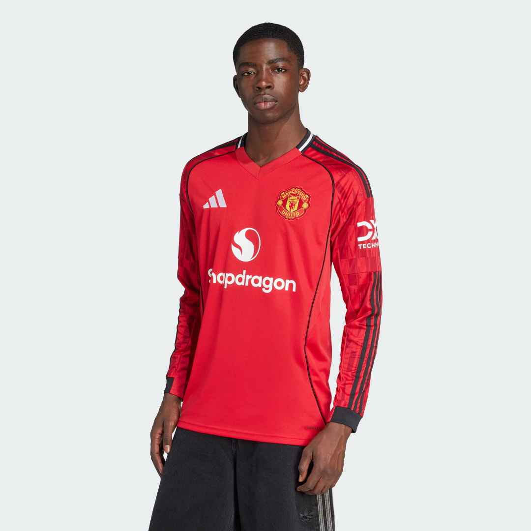 Фланелка adidas Performance Manchester United 25/26 Home Long Sleeve Jersey Червено | JP3037, 0