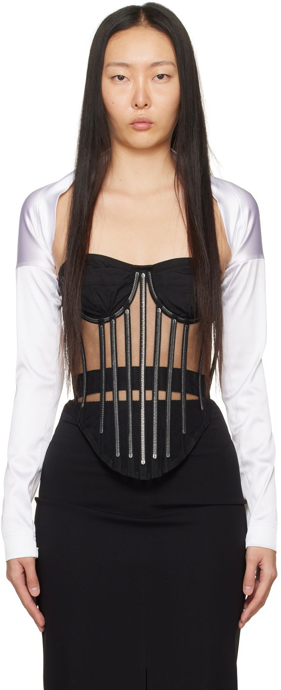 Пуловер Dolce & Gabbana Kim Kardashian x Cardigan Бяло | F26T0T FURHM, 0