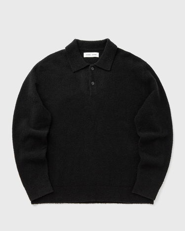 Поло тениска Samsoe Samsoe SANINO Long Sleeve Textured Knit Polo Черно | M24100093-BLACK, 0