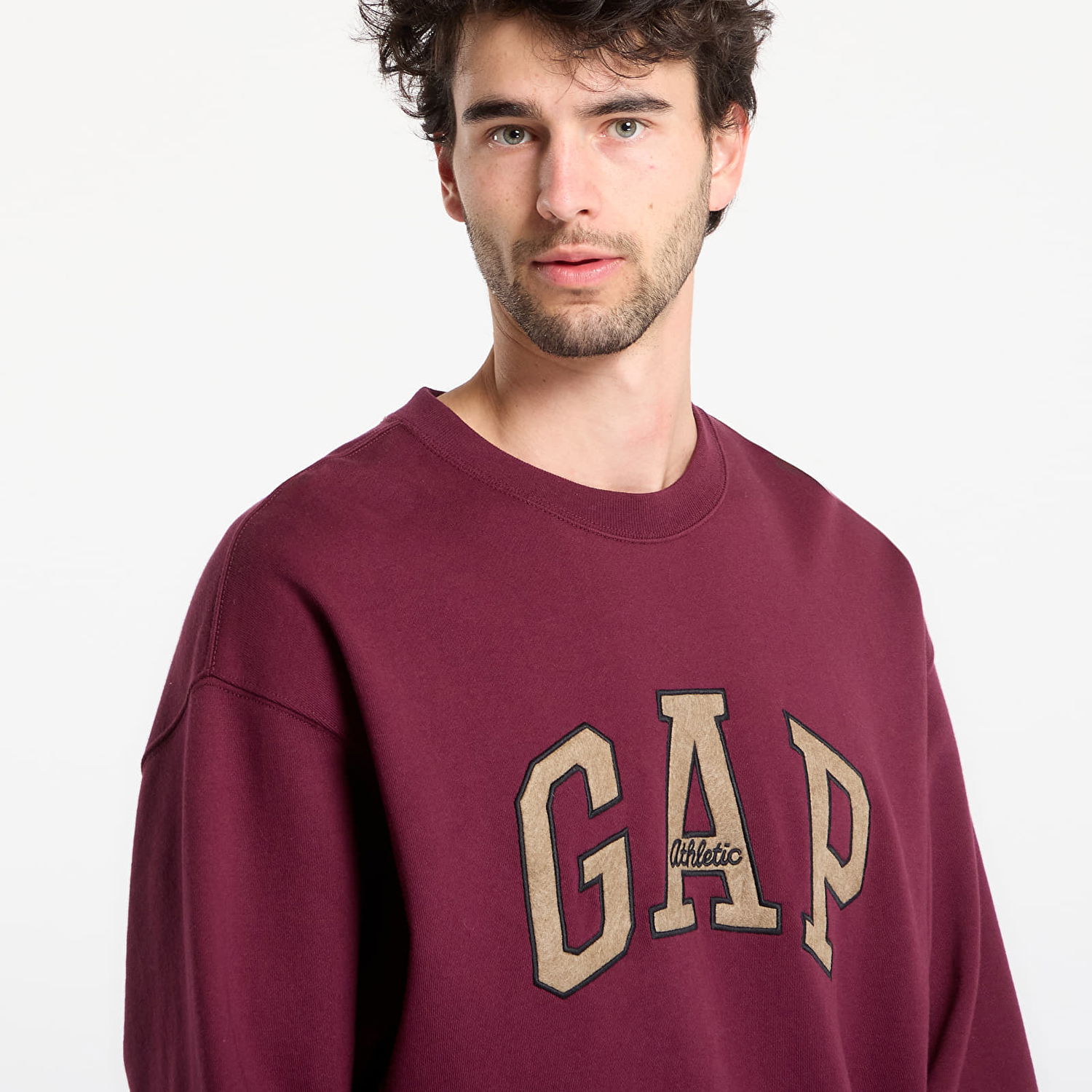 Суитчър GAP Oversized Heavyweight Sweatshirt Бургунди | 821259-02, 1