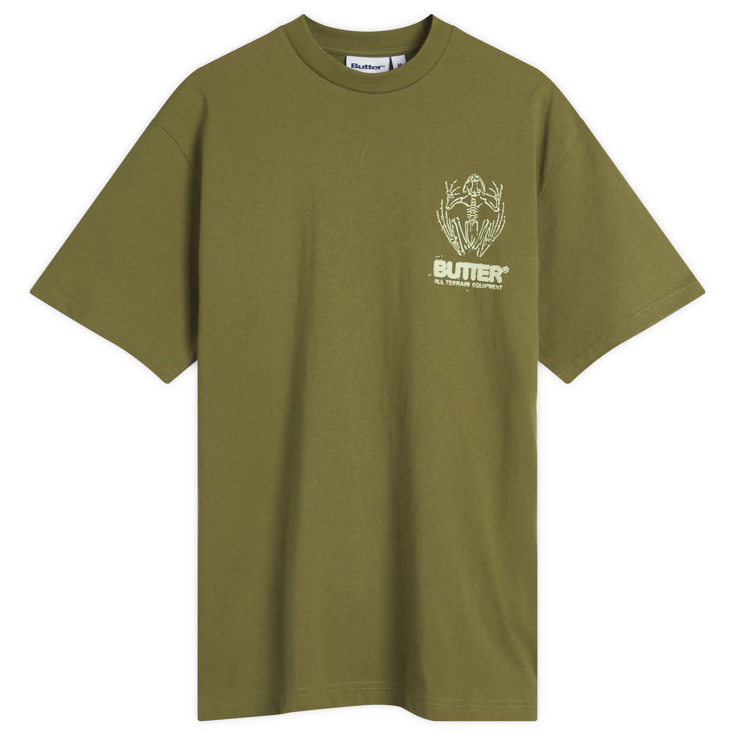 Тениска Butter Goods Fossil Tee Large Зелено | BG252113-MOS, 0