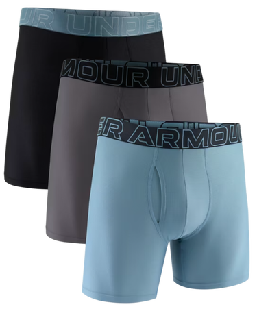 Боксерки Under Armour Under Armour SOLID 6in 3-Pack Boxer Shorts Синьо | 1383884-587, 0