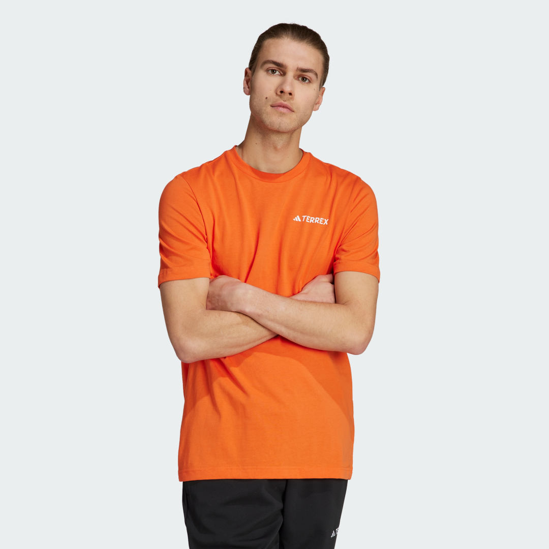 Тениска adidas Performance Terrex Graphic MTN 2.0 Tee Оранжево
 | IL5067, 1