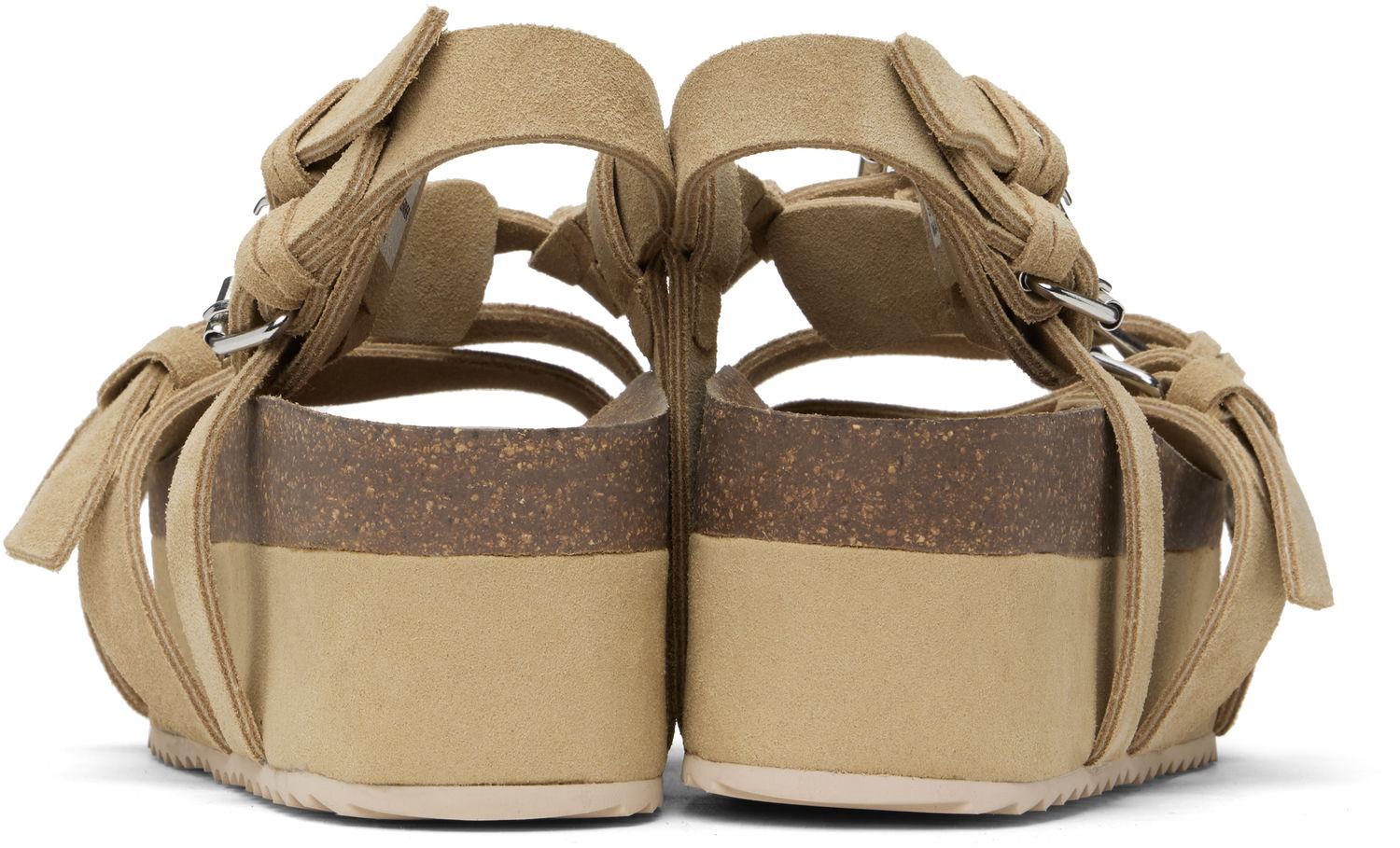 Грижа за обувките R13 R13 Platform Suede Sandals Бежово | R13WS075-S212A, 1