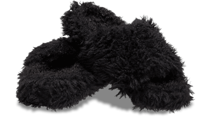 Кецове и обувки Crocs Classic Shaggy Fur Slides Черно | 210912-001, 1