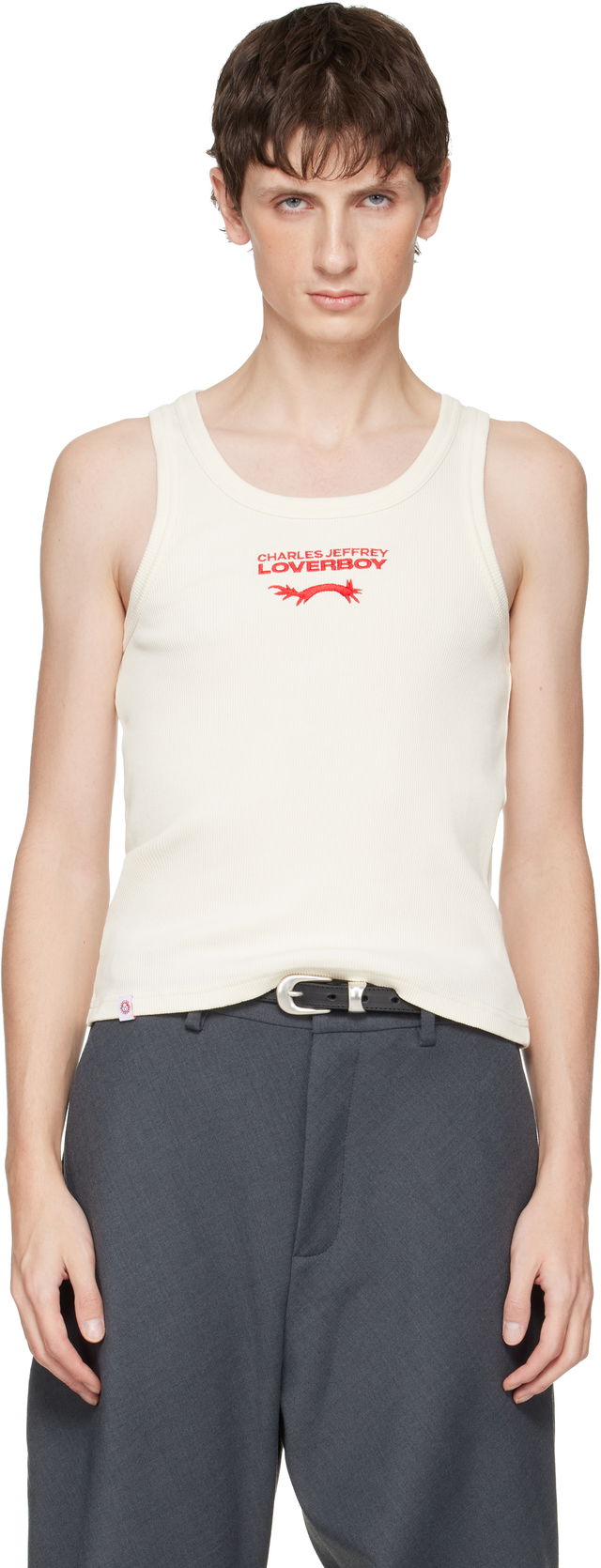 Charles Jeffrey LOVERBOY Ribbed Logo Tank Top