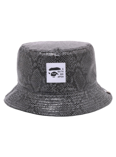 Шапка BAPE Snake Reversible Bucket Hat Сиво | 1I80-181-001