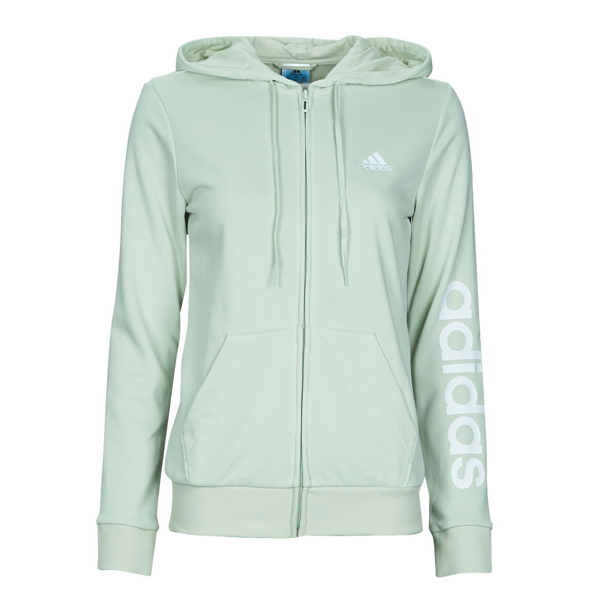 Суитчър adidas Originals LOGO FULL-ZIP HOODIE Тюркоазено | HK9662, 0