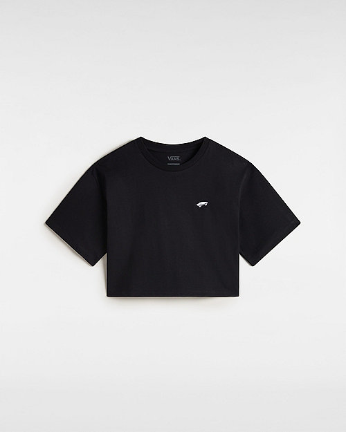 Съкратен топ Vans Salton Crop T-Shirt, Size L Черно | VN000P5QBLK, 0
