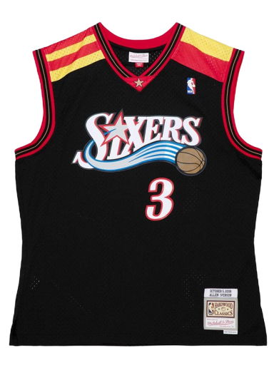 Фланелка Mitchell & Ness NBA Philadelphia 76ers Allen Iverson Alternate Spain Jersey Черно | SMJY4203-P7606AIVBLCK