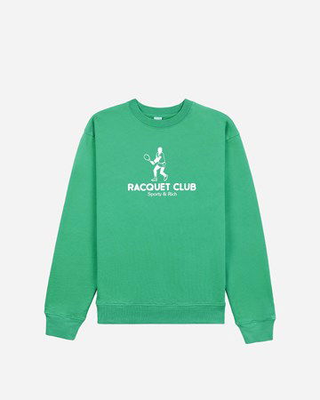 Суитчър Sporty & Rich Racquet Club Crewneck Зелено | CR654GS, 0