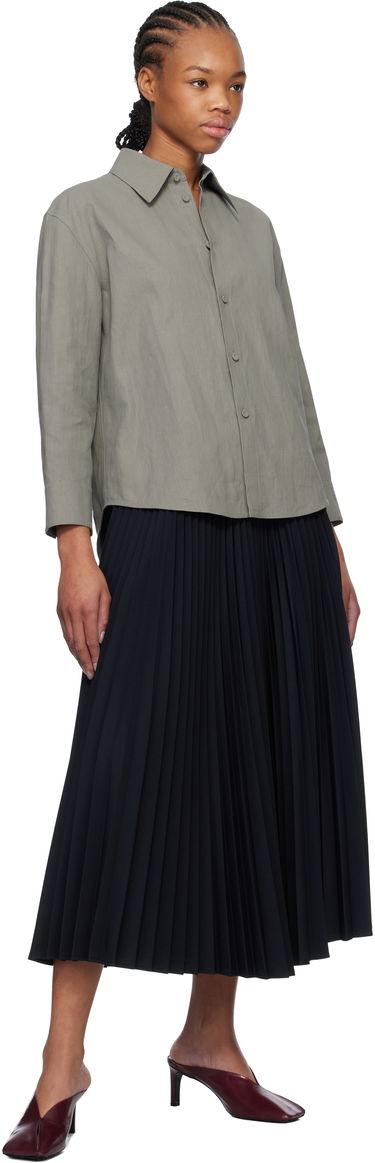 Риза Jil Sander Jil Sander Cropped Linen Shirt Зелено | J02DL0205_J60001, 3