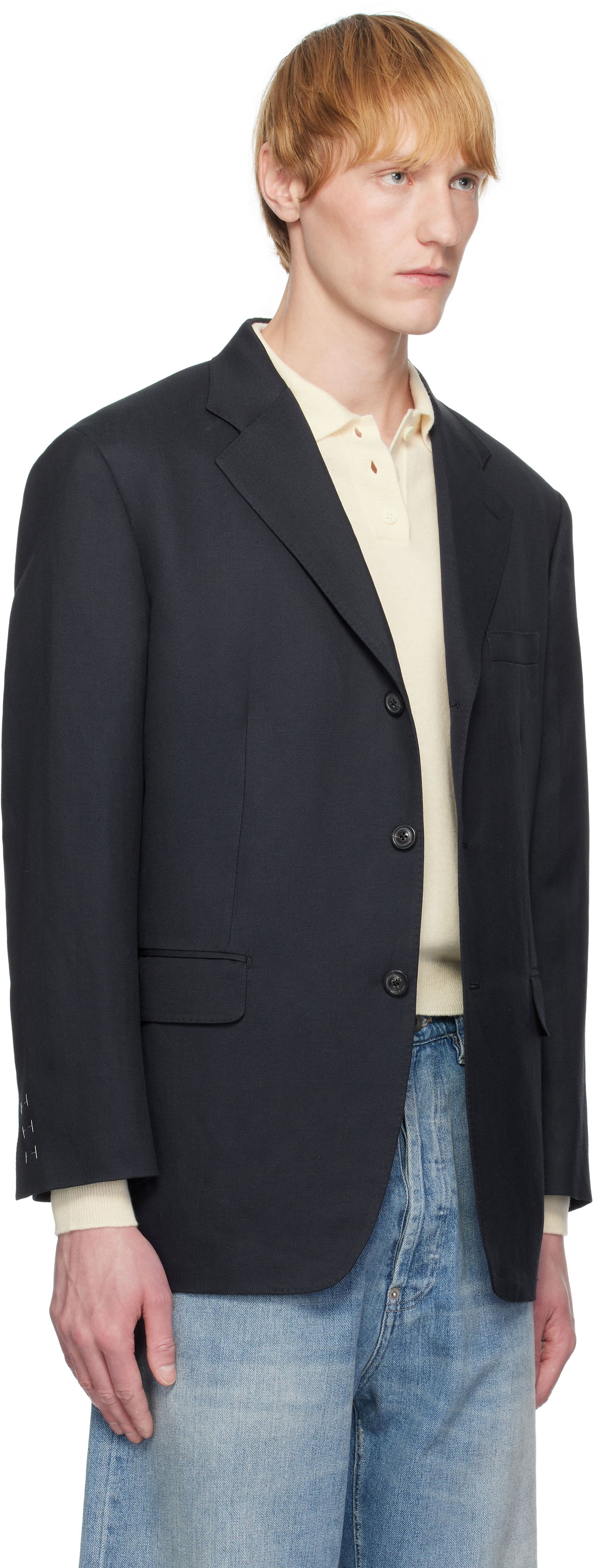 Яке Maison Margiela Maison Margiela Work-In-Progress Blazer Тъмно синьо | S50BN0537 M35287, 1