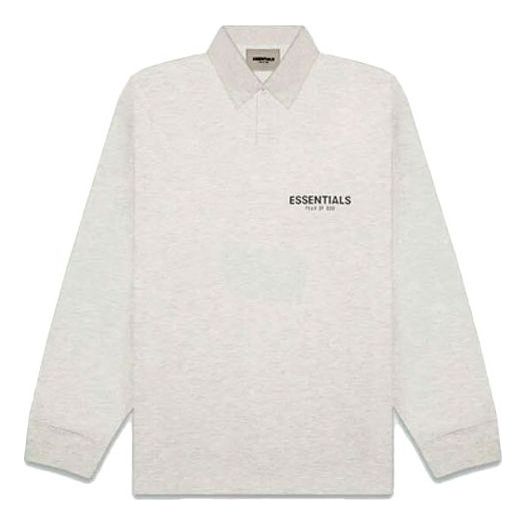 Поло тениска Fear of God Essentials Long Sleeve Polo Сиво | FOG-FW20-347