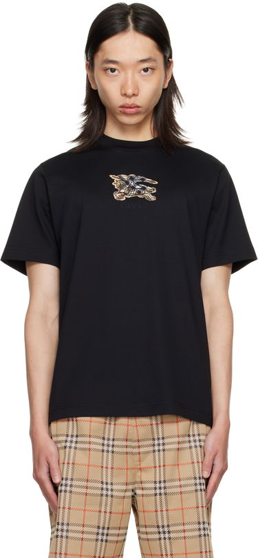 Тениска Burberry Burberry EKD Check Cotton T-Shirt Черно | 8116169, 0