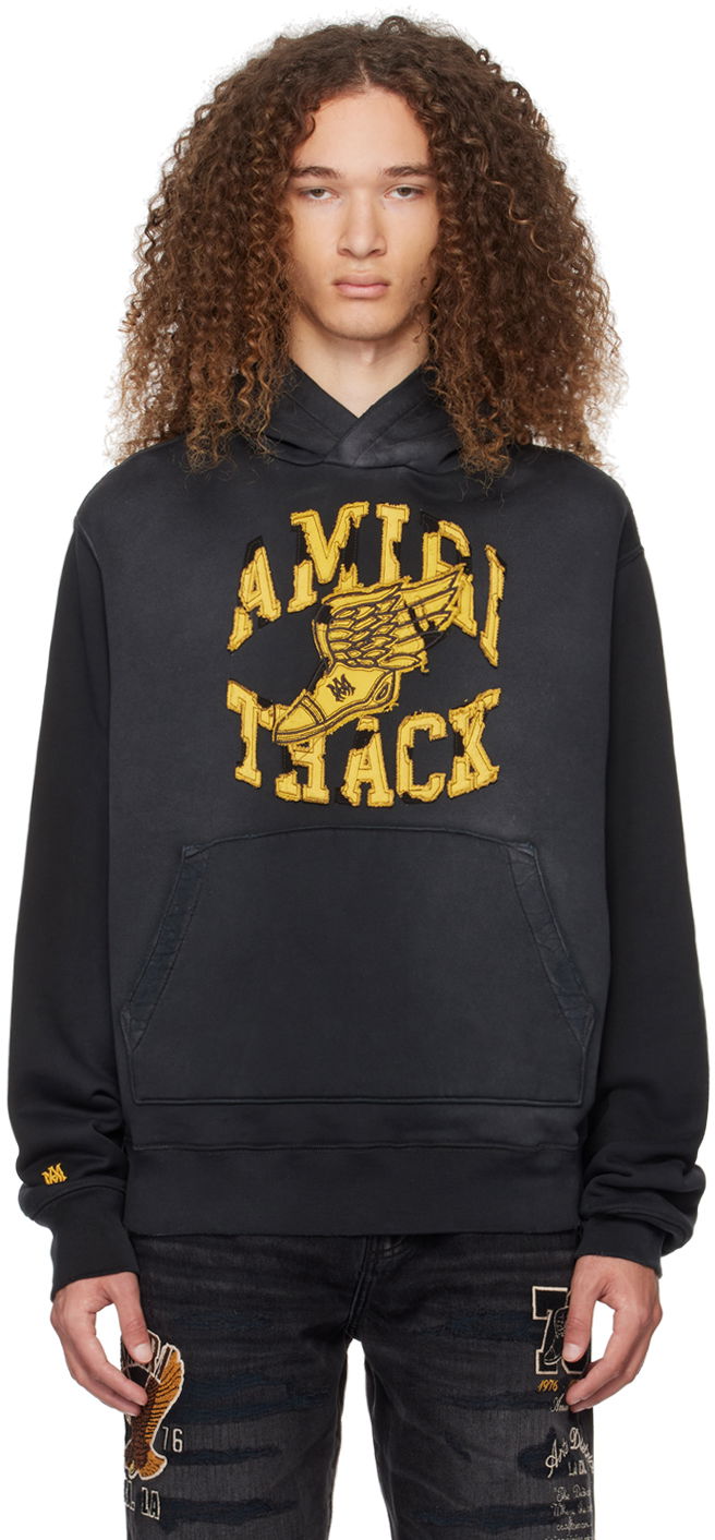 Суитчър AMIRI 'Track' Hoodie Черно | AMJYHD1003