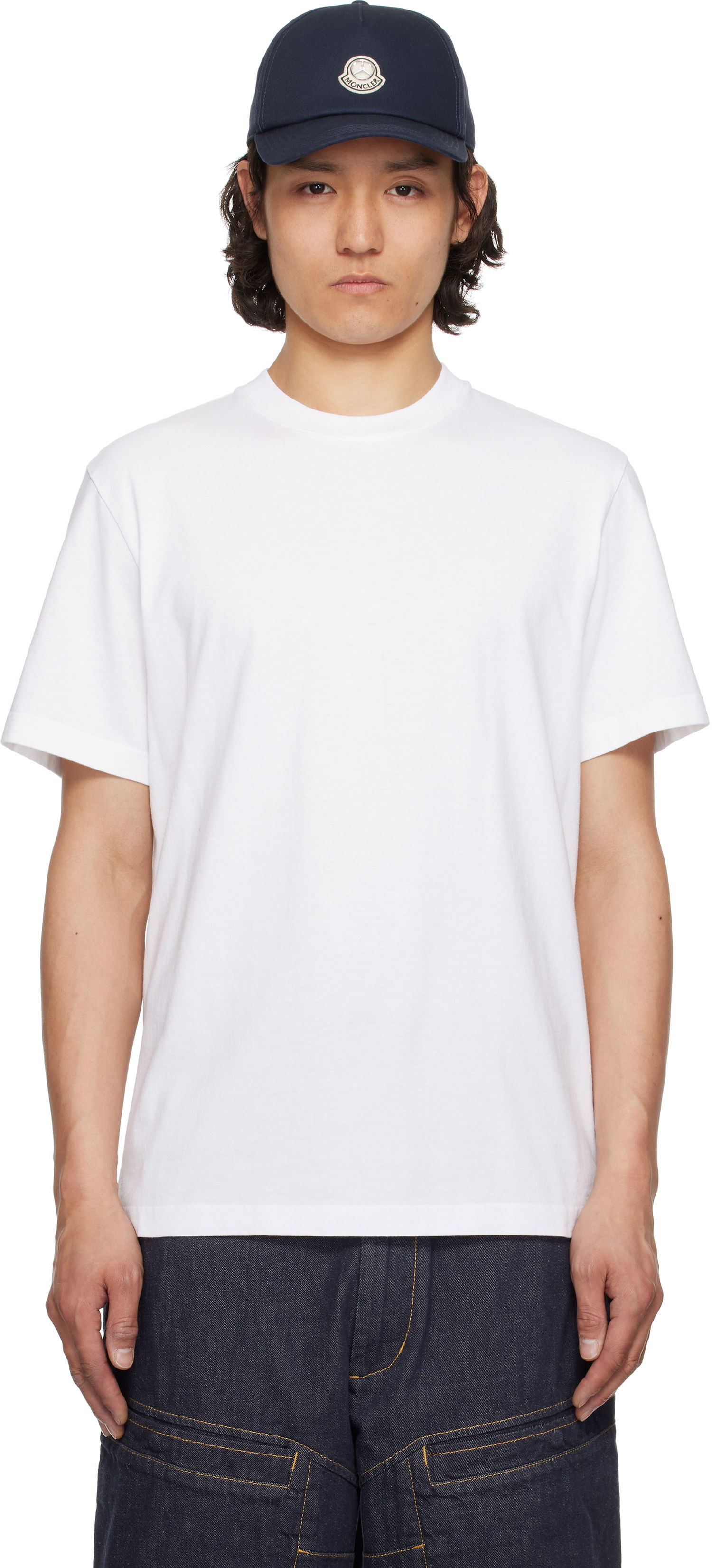 Шапка с козирка Moncler Moncler Genius Mercedes-Benz by NIGO Crewneck T-Shirt Тъмно синьо | K14018C0000489AB9, 0
