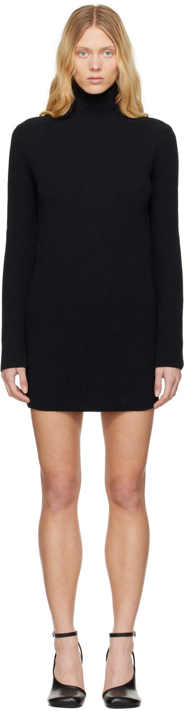 Пуловер Maison Margiela MM6 Maison Margiela Slitted Turtleneck Minidress Черно | S62DA0040 M13124, 0