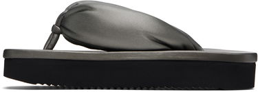 Грижа за обувките Rick Owens Rick Owens Hollywood Lambskin Flip-Flops Сиво | RP01E7811 LLPM, 2
