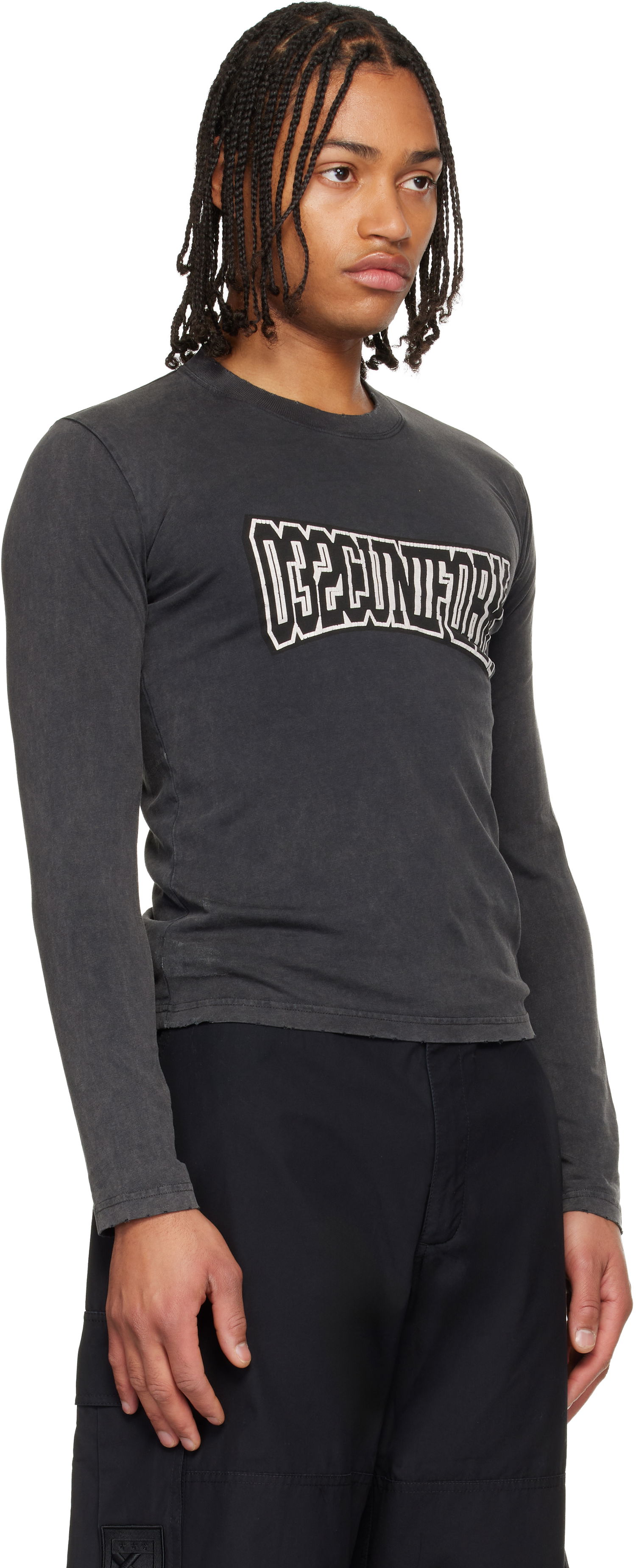 Тениска 032C One Dollar Bill Tight Longsleeve T-shirt Сиво | F25-MRC-0221-050, 1