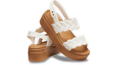 Кецове и обувки Crocs Brooklyn Woven Low Sandals Бяло | 209977-0WV, 1