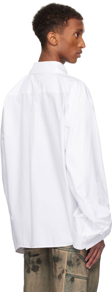 Риза We11done We11done Twisted Sleeve Button-Up Shirt Бяло | WD-SH3-24-110-U-WH, 2