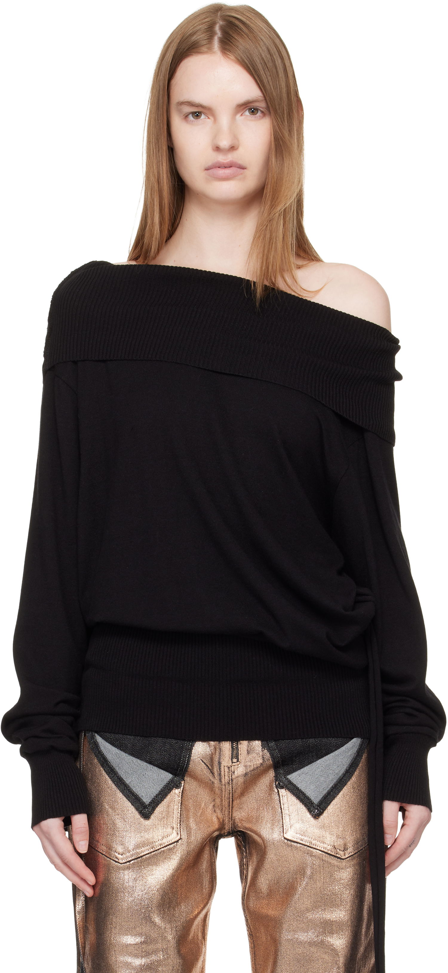 Пуловер Ottolinger Ottolinger Upside Down Knit Sweater Черно | 107-104807-01, 0