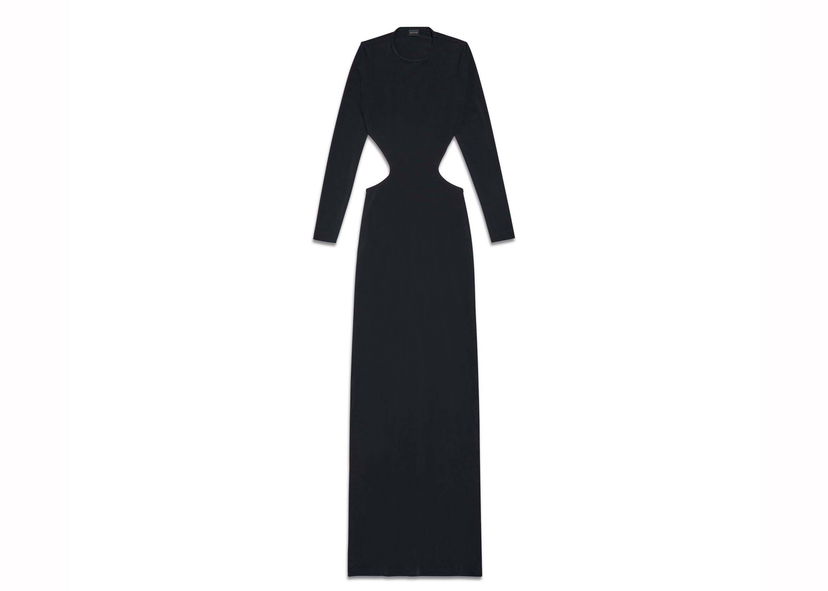 Pокля Balenciaga Cut-Out Maxi Dress Black Черно | 774763TPV091000