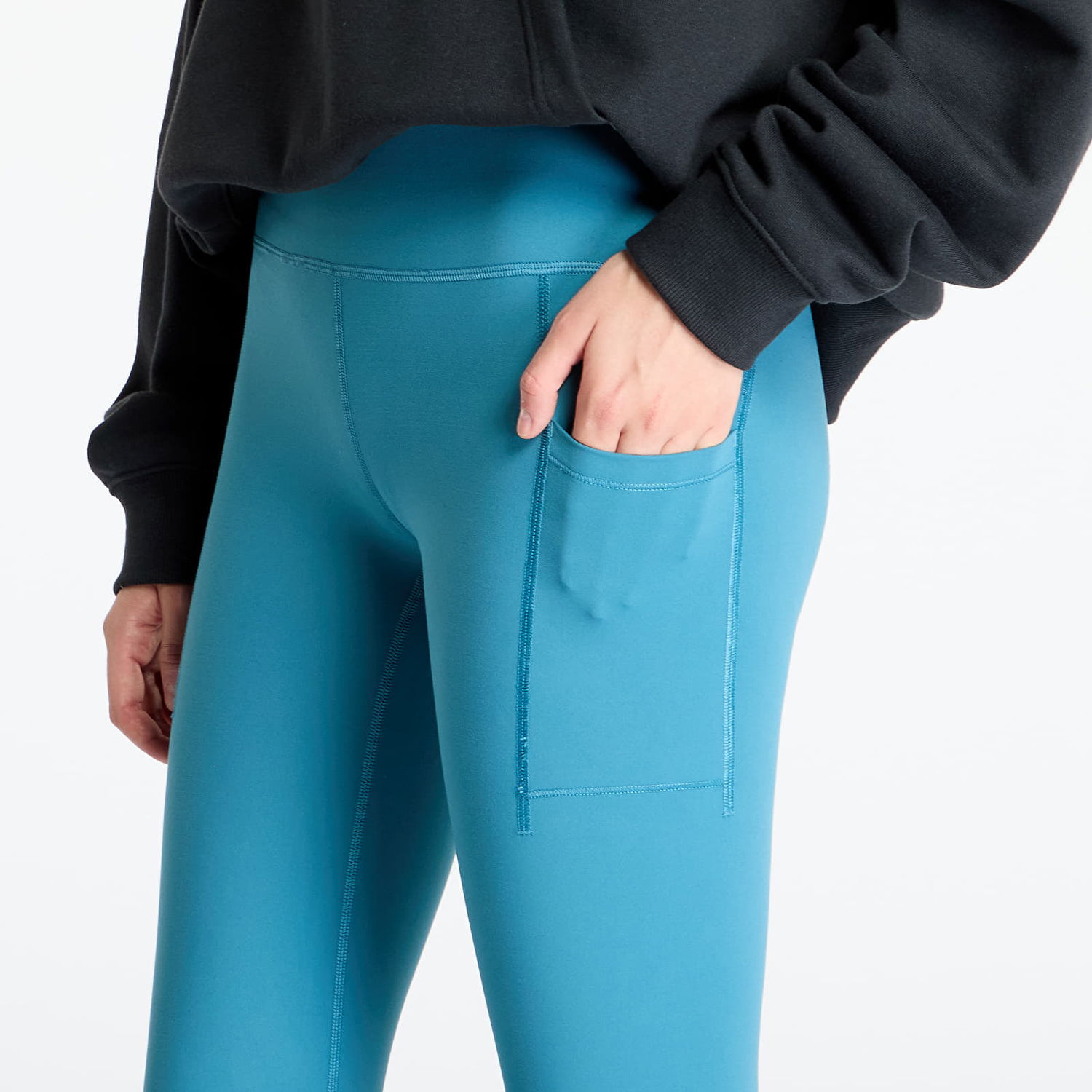 Клинове New Balance Sleek Pocket High Rise Legging Terrarium Синьо | WP41275TEI, 1