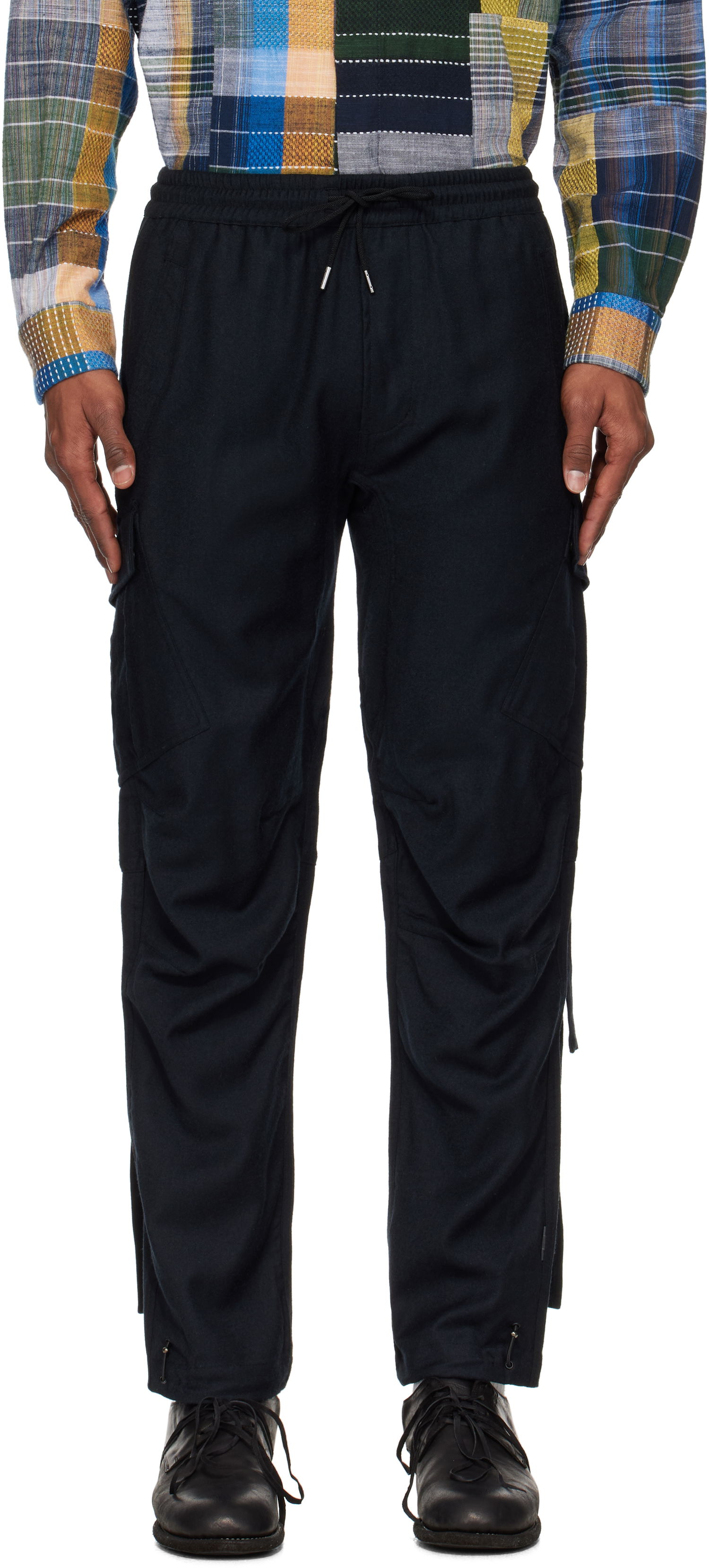 Карго панталони Maharishi Maharishi Merino Wool Track Cargo Pants Тъмно синьо | 6068, 0