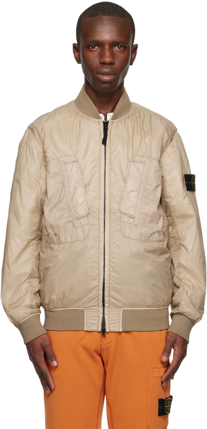 Яке бомбър Stone Island Garnent-Dyed Bomber Jacket Бежово | 781542125, 0