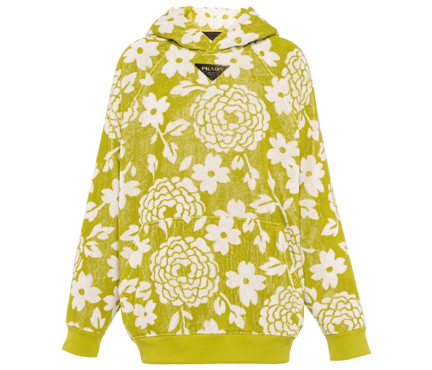 Суитчър Prada Floral Print Hoodie Зелено | UJL09AS22110E4, 0