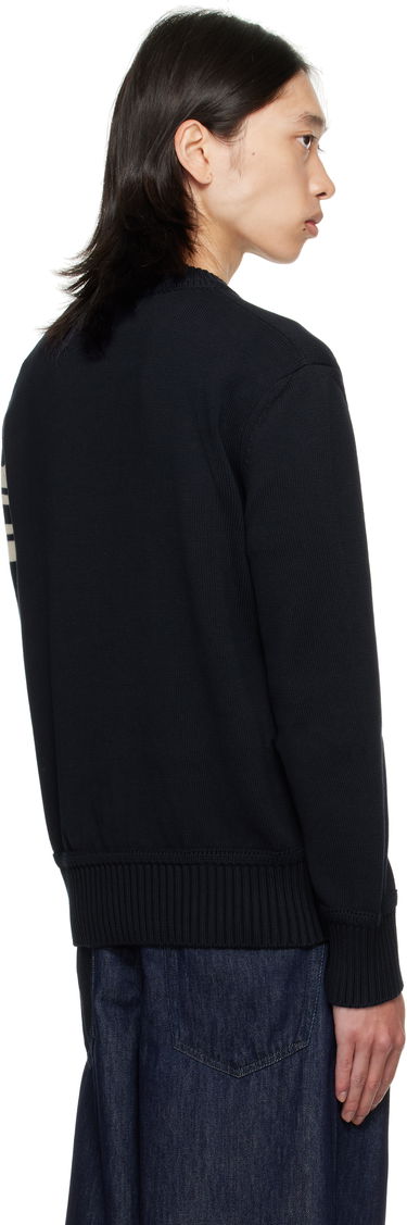 Пуловер Moncler Crewneck Sweater with Logo Черно | K20919C00009M1367, 2
